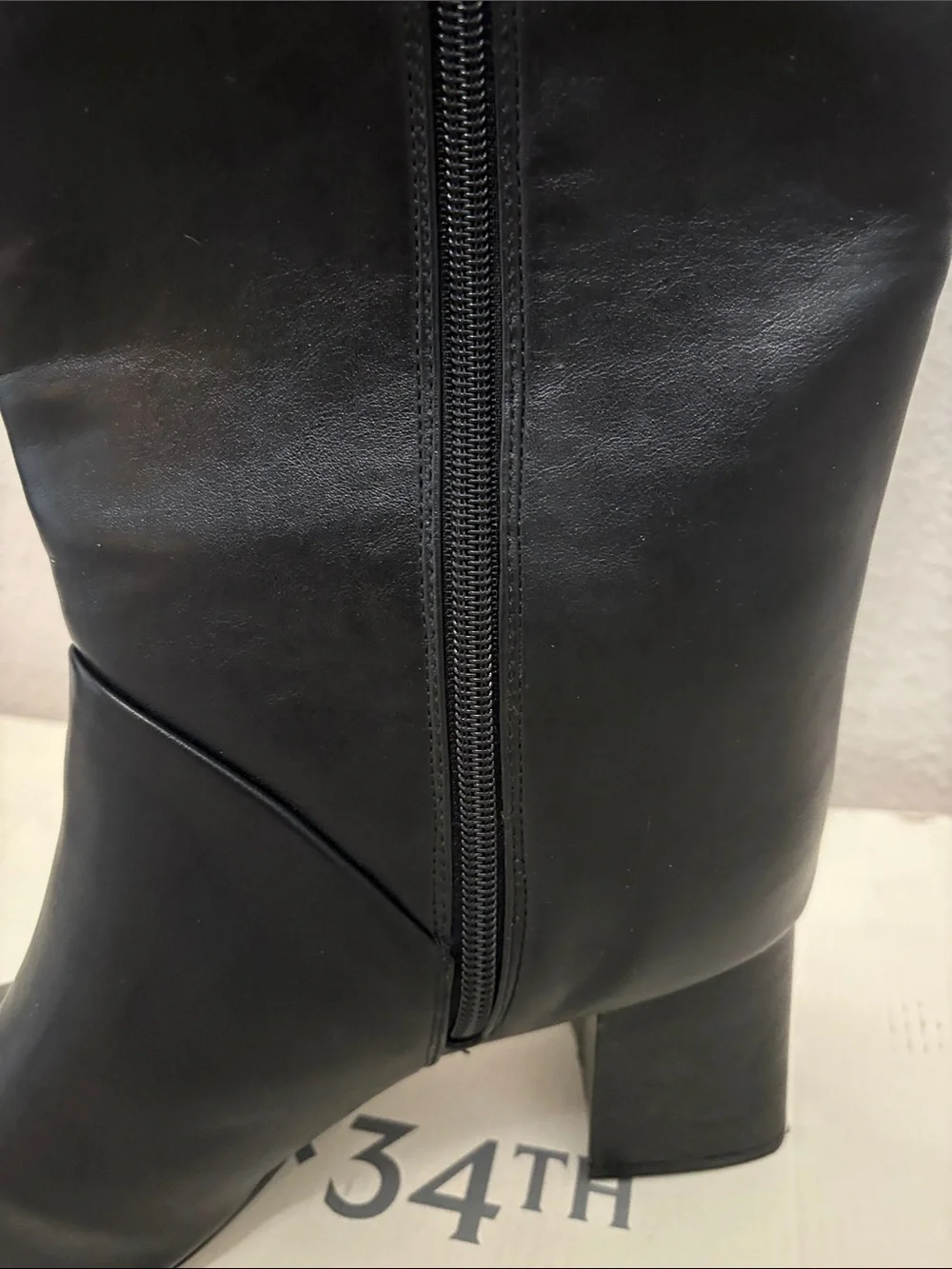 Classic Black Knee-High Leather Boot